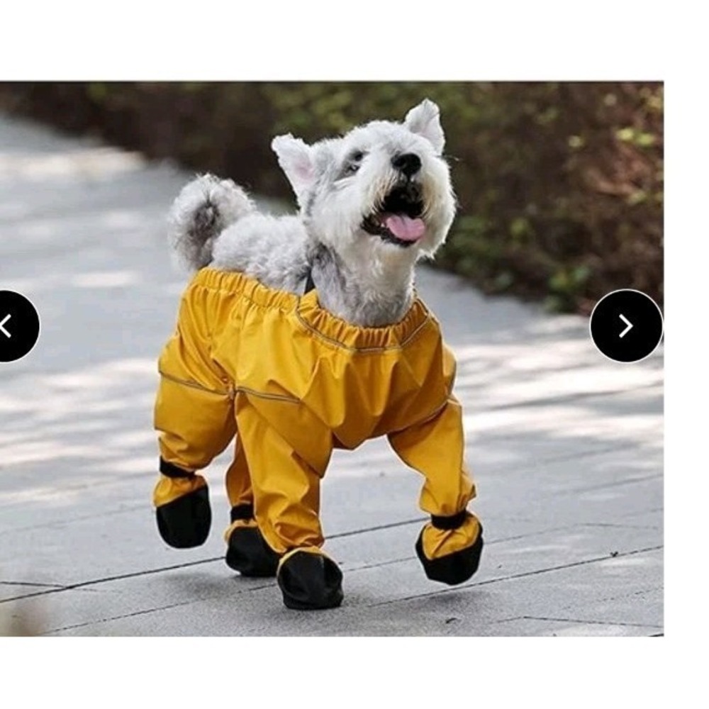 Dog‎ Snowsuit w/Built in Boots Dog Boots Leggings Waterproof Anti-Slip Shoes Med - Picture 2 of 9